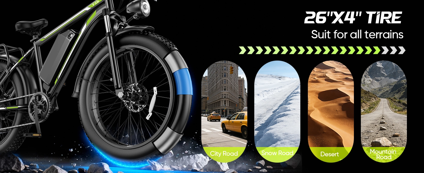 fat tyre electric bike outdoor trail riding